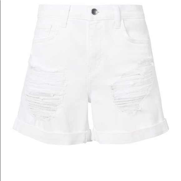 L'AGENCE Pants - L’agence Balboa Distressed Shorts $225 White